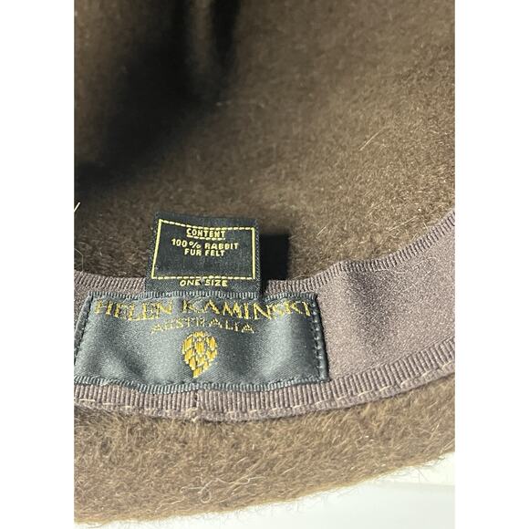 Helen Kaminski Australia Hat Mocha 100% Rabbit Fur Felt Woman's One Size Trilby - Picture 6 of 16